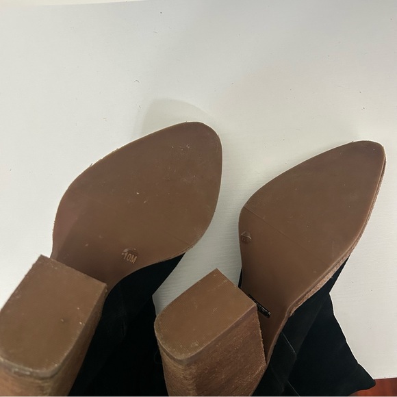 Gianni Bini Black Suede Over the Knee Block Heel Boots | Size 10M - Picture 8 of 9